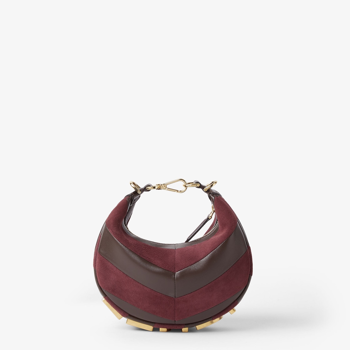 FENDI Fendigraphy Mini Mini-bag in leather and suede with two-tone inlay - Image 1